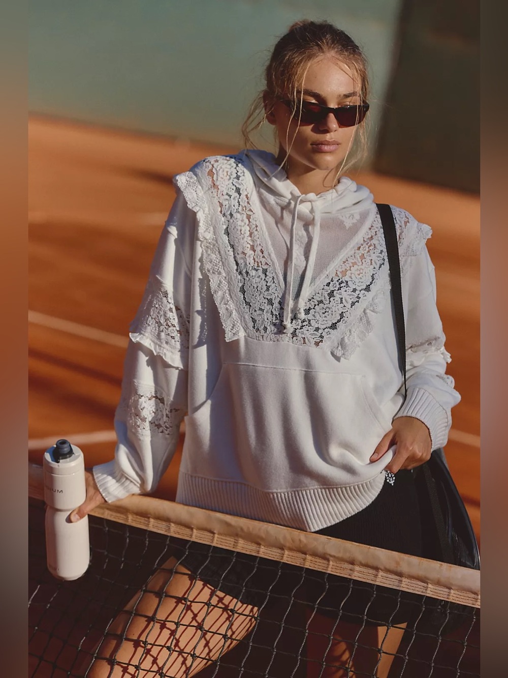 FP Movement Studio Tunic
Hooded Lace Trim Sweatshirt